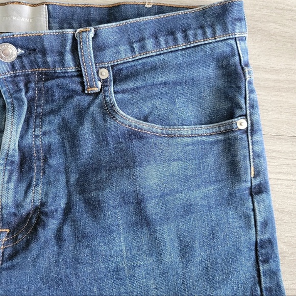 Everlane Men's Medium Wash Blue Denim Straight  Stretch Pants- Size 36 X 29 - Picture 3 of 9